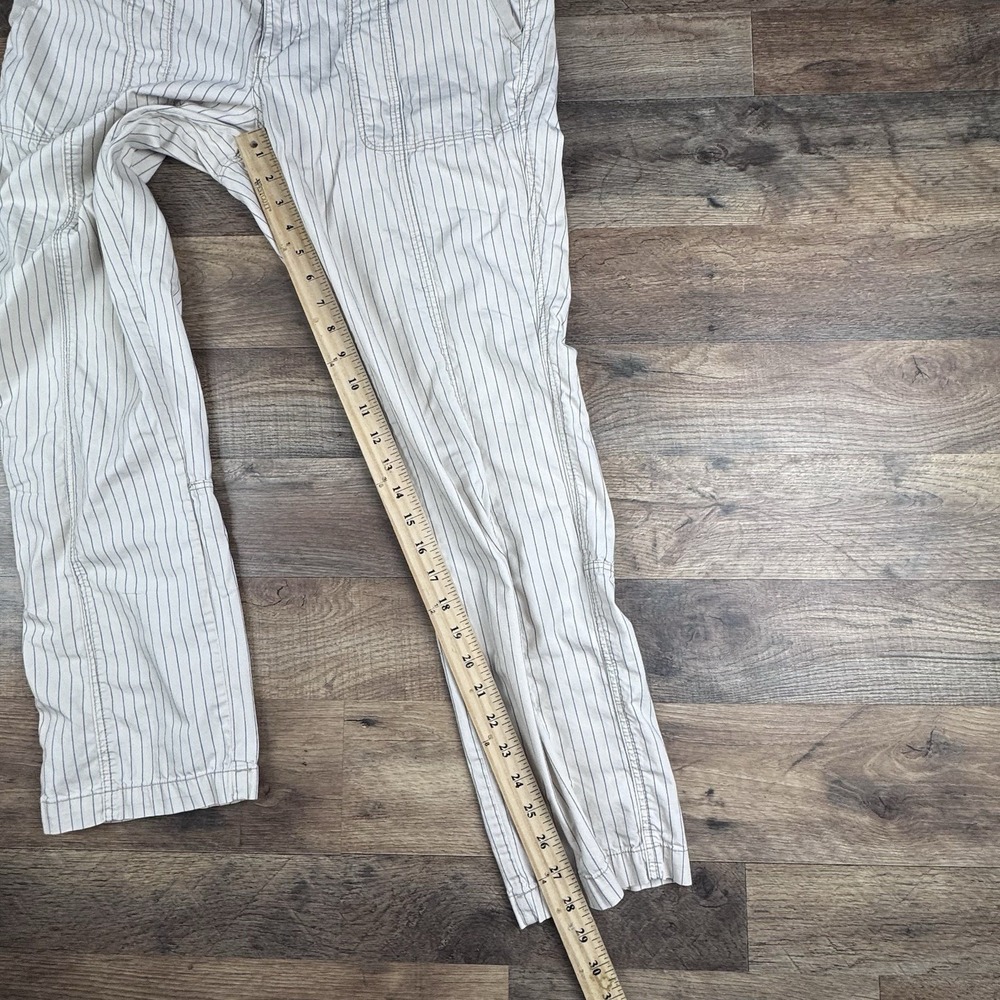 J.Jill Linen Stretch Crops Cream Pants Size 10 Linen Blend - Picture 6 of 9